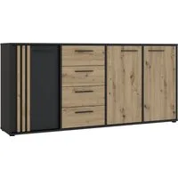 FORTE Sideboard Cardigan, Sideboard, 2 farbig, Stauraum, Schubkasten, Soft Close,Breite 179,4cm