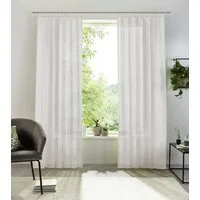 OTTO home Gardine XANA (1 St), Kräuselband, transparent, Voile, Bestseller, einfarbig, 1 bzw. 2 Schals, pflegeleicht, Beststeller!