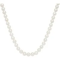 Rafaela Donata Perlenkette silber, Kette Sterling Silber Muschelkernperle weiß