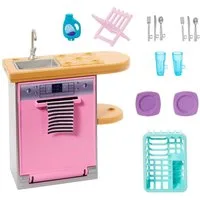 Mattel® Puppenmöbel Mattel HJV32, HJV34 - Barbie Möbel- und Zubehör-Set - Küchen-Set
