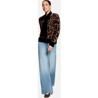Zero Strickjacke Damen mit Jacquard (1-tlg) Material