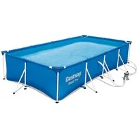 BESTWAY Framepool Bestway 56424 Steel Pro Frame Pool-Set, Gartenpool mit Filterpumpe, 400 x 211 x 81 cm