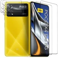 CoolGadget Schutzfolie Panzerfolie für Xiaomi Poco X4 Pro 5G, (Spar-Set 4in1, 2x Displayschutz, 2x Kameraschutz), Panzerglas Schutzfolie für Poco X4 Pro 5G Folie