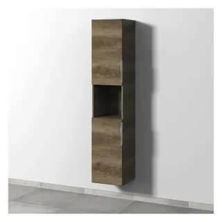 Sanipa 3way Hochschrank mit 2 Türen und 1 offenem Fach, Eiche-Nebraska UM11437