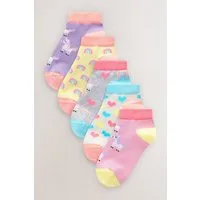 Next Sneakersocken Sneakersocken Einhorn mit Baumwolle, 5er-Pack (5-Paar)