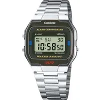 CASIO VINTAGE Chronograph A163WA-1QES, Quarzuhr, Armbanduhr, Damen, Herren, digital, retro, Stoppfunktion