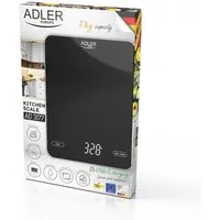 Adler Küchenwaage Adler AD 3177b Akku-Küchenwaage schwarz, USB, bis 10 kg