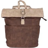 MIRROSI Tagesrucksack Damen auch als Crossbody Bag 2 in 1, Elegant (32x(38+8)x12cm - Kompakte Größe), aus hochwertigem Kunstleder, Rucksack, Daypack