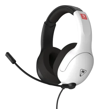 Turtle Beach Airlite Fit Schwarz und Weiß Wired Gaming Headset Offiziell Lizenziert für Nintendo Switch Lite und OLED ? Flip-to-Mute Mic Over-Ear Premium Komfort