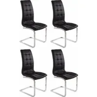 OTTO home Freischwinger Lola (Set, 4 St), 2 oder 4 Stück, Bezug in Kunstleder oder Samtsoff, chrom Metallgestell
