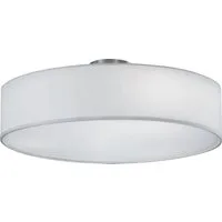 TRIO Leuchten Deckenleuchte Hotel, ohne Leuchtmittel, Deckenlampe Ã˜ 50 cm mit Stoff-Schirm, Leuchtmittel tauschbar