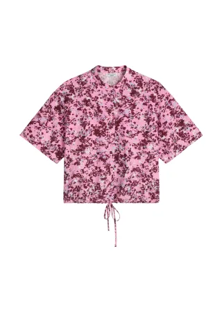 Marc OPolo DENIM - Kurzarm-Bluse relaxed Medium Pink - Gr. - S