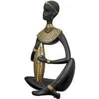 GILDE Afrikafigur Figur Amari (1 St), Orientalisches Design in Schwarz-Gold, Skulptur