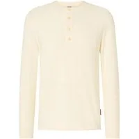 Joop Jeans Rundhalspullover Peko mit Henleyausschnitt, normale Passform