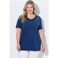 MIAMODA T-Shirt T-Shirt bequeme Passform Glitzersteinchen-Verlauf