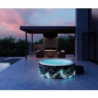 Intex Whirlpool Glow Deluxe, aufblasbares Aufstellbecken, (Set, 9-tlg), 145 cm Durchmesser