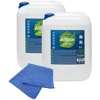 AGROLA Kanister 2x Kanister Adblue Harnstofflösung Ausgießer Agrola (Set, 2x Kanister Adblue und 1x Mikrofasertuch blau 30 x 30 cm)
