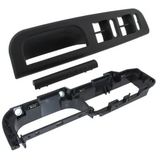 Türgriff 4er Griff Abdeckung Innen + Blende + Halterung Montage Unterteil SCHWARZ für VW Sharan 7M / Seat Alhambra