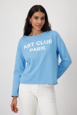 monari - Sweatshirt mit Schriftmuster spring water - Gr. - 34