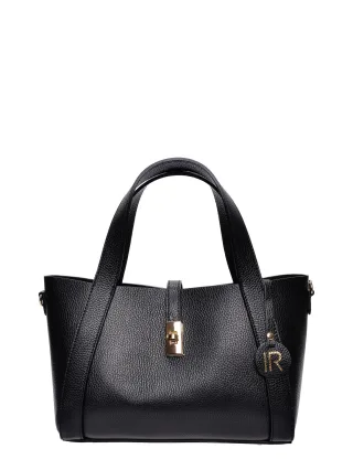 Isabella Rhea Schwarz Rindsledertasche
