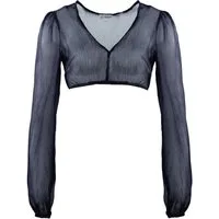 MarJo Dirndlbluse Dirndlbluse Salching nachtblau