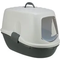 TRIXIE Katzentoilette Katzentoilette Berto Top, 3tlg., mit Trennsystem - hellgrau/dunkelgrau