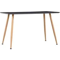 vidaXL Esstisch Esstisch Grau und Eichefarben 120×60×74 cm MDF (1-St)