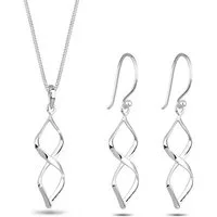 Elli Schmuckset Spirale Form Geo 925 Sterling Silber, Spirale