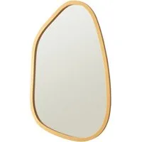 en.casa Wandspiegel, »Filiano« Spiegel Gold 80x58 cm asymmetrisch