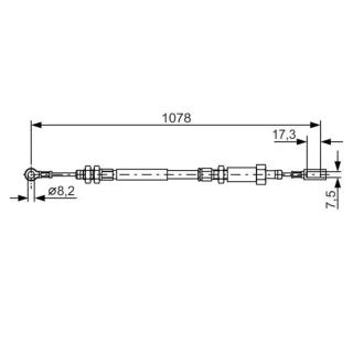 Bosch Handbremsseil vorne Fiat Ducato Peugeot Boxer