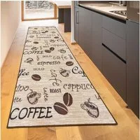 TeppichHome24 Teppich Kuechenteppich Modern, Höhe: 5 mm, pflegeleicht, robust, für Fussbodenheizung geeignet