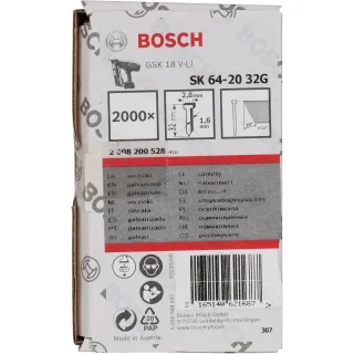 Bosch Senkkopf-Stift SK64 20G, verzinkt - 2608200528