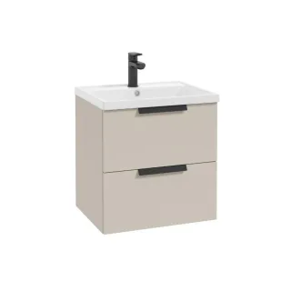 Neuesbad Serie 40 Waschtischunterschrank mit 2 Schubladen, B:500,H:500,T:400mm, Korpus/Front: kaschm NB1DF001-D-050331
