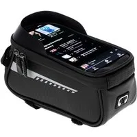 Ikonka Handytasche Fahrradtasche BikeBag Pro wasserdicht mit Smartphonehalterung (1-teiliges Fahrradzubehör-Set für Lenkermontage, Fahrradtasche mit Handyfach und Klettmontage, 1-teilig), Wasserdicht, Touch-Handyfach, einfache Montage am Fahrrad