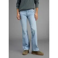 Arizona Bootcut-Jeans Bund mit seitlichem Gummizugeinsatz hohe Leibhöhe, Bootcut, mit Stretch, klassischer 5-Pocket-Style