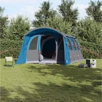 furnicato Faltzelt Familienzelt 576 x 325 x 213 cm Blau-Grau, (1 tlg), Campingzelt mit Luftentlüftung, Tragetasche und PU-Beschichtung