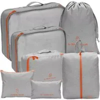Trizand Kofferorganizer Reiseorganizer Aufbewahrungstaschen (Spar-Set, 7-tlg., platzsparend praktisch), mit geräumigem Hauptfach