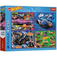 Trefl Puzzle Trefl, Hot Wheels, 4x250 Teile Puzzle, 250 Puzzleteile