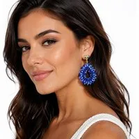 NEXORA Perlenohrringe Statement Ohrringe Damen Tropfen Ohrhänger Elegant Boho Schmuck (1 Paar Ohrringe), Statement-Design, Tropfenform, dekorativer Schmuckbesatz