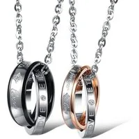 Kim Johanson Schmuckset Endless Love (Set, 4-tlg), mit Zirkonia, Partnerketten: 2 Ketten mit Anhänger, mit Zirkonia