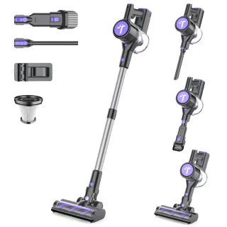 [EU Direct]Teendow P11 Pro Cordless Vacuum Cleaner, 30kPa Powerful Suction, 35 Mins Runtime, Green Dust Detection Light,
