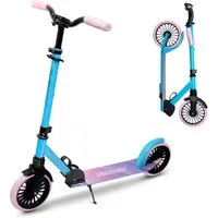 Nattork Scooter für Erwachsene, verstellbare Höhe 81-96cm, klappbar, (1 tlg), Faltbarer Tretroller mit 8" großen Rädern, Anti-Erschütterungsfederung