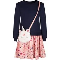 happy girls Sweatkleid (Set, 2-tlg) mit kleiner Umhängetasche im Einhorn-Look