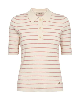 MOS MOSH - MMCaliz Stripe SS Knit peachy - Gr. - L