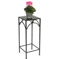 DanDiBo Blumenhocker Metall Schwarz Eckig 70 cm Blumenständer 96132 L Beistelltisch