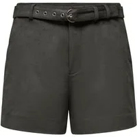 ONLY Shorts ONLTAVIA HW FAUX SUEDE BELT SHORTS PNT Materialmix, Wildlederimitat, mit Gürtel