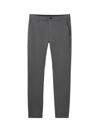 Tom Tailor - TTTRAVIS SLIM Chino Hose aus Piqué Jersey black white birds eye - Gr. - 36/34