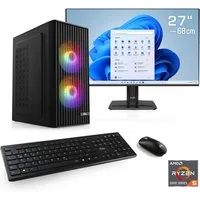 CSL Spectrum V25267W PC-Komplettsystem (27", AMD Ryzen 5 5600GT, Intel® Graphics, 4 Xe Cores, 16 GB RAM, 1000 GB SSD)