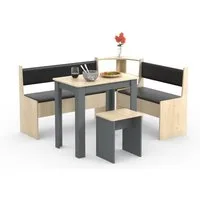 VCM Essgruppe Eckbankgruppe Sitzgruppe Esal Mini, (Set, 5-tlg., 1x Esstisch 1x Hocker 2x Sitzbank)