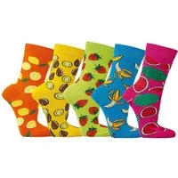 Wowerat Freizeitsocken 3 Paar modische Damensocken, Bunte Früchte, Spaß Socken, Motivsocken